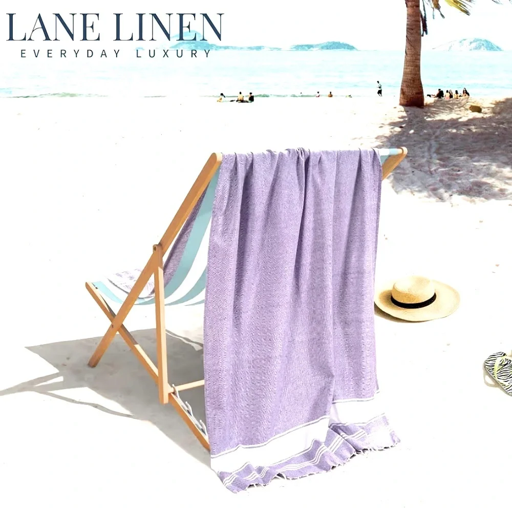 LANE LINEN, XL Beach Towel, Pre-Washed, Sand Free Towel, 39